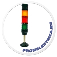 ik53l024zm03 Сигнальная колонна светодиодная с зумером 50 мм, цвет: красный, зеленый, желтый 24В