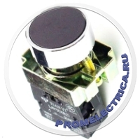 3SA8-BA21 кнопка черная с потайным толкателем, диаметр 22 мм, контакт NO, 5А, XB2-BA21