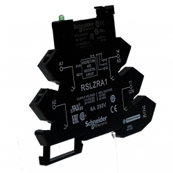 RSLZRA1 Розетка со светодиодным индикатором и цепью защиты, пружинная клемма, 12-24 V Schneider Electric